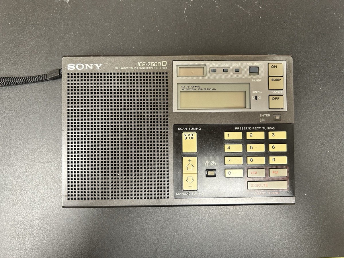 Vintage Sony Icf-7600d PLL Synthesized Receiver Portable