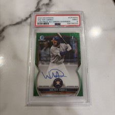 Wilyer Abreu 2023 Bowman Chrome 1st Rookie Auto Green Shimmer /99 Red Sox PSA 9 