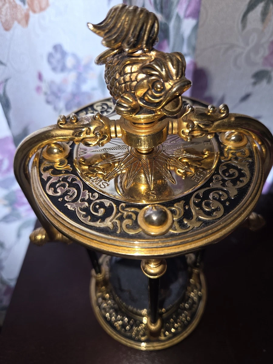 SOLID BRASS FRANKLIN MINT MARITIME HISTORICAL SOCIETY HOURGLASS
