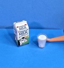 RARE HTF BARBIE FOOD GLASS MILK CARTON KITCHEN LITTLES ACCESSORIES COMB.SHIPPING