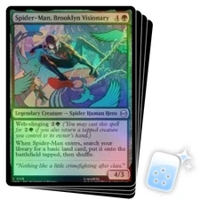 FOIL PRESALE SPIDER-MAN, BROOKLYN VISIONARY X4 Marvel's Spider-man SPM Magic MTG