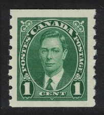 Canada King George VI 1c Coil stamp 1937 MNH SG#368 Sc#238