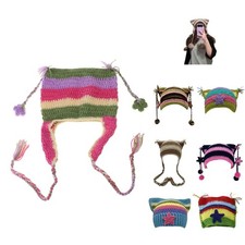 Elastic Windproof Cat Ear Hat Handmade Cat Ear Shape Hat for Adult Teenagers