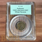 1920 Authentic Lincoln Wheat Penny PCGS Sample Slab Old Green Holder OGH