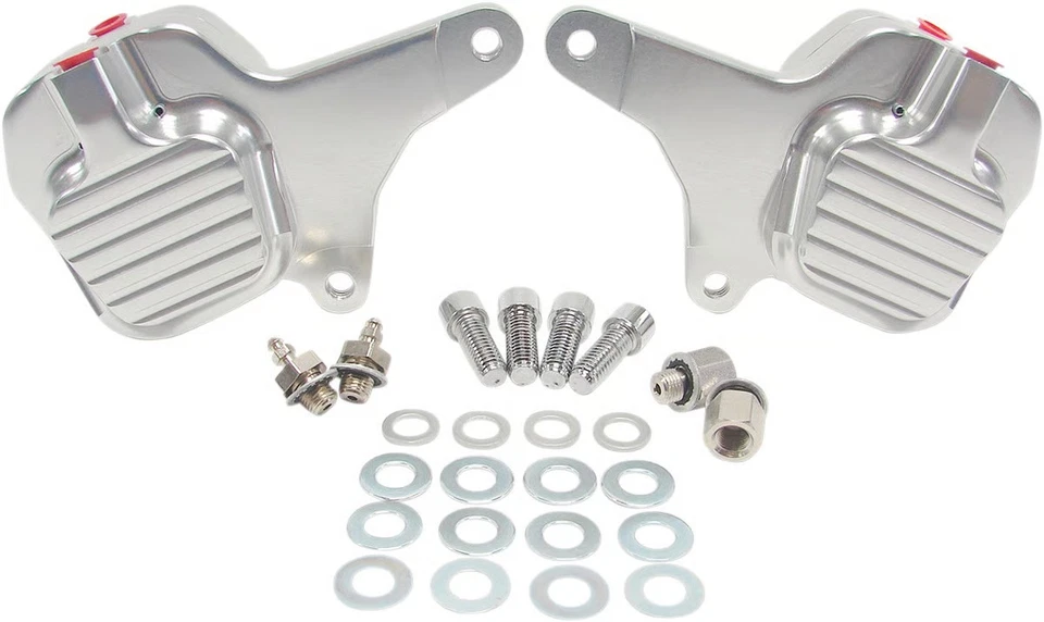 GMA Engineering 2-Piston Dual Disc Front Brake B-Caliper Kit - Classic Clear Ano - Image 2 of 4