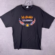 Journey / Def Leppard Black Tour Shirt Size Large DefLeppard.com