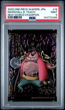 2020 ONE PIECE WAFERS JAPANESE NEW WORLD CHAMPION #18 MARSHALL D. TEACH PSA 9