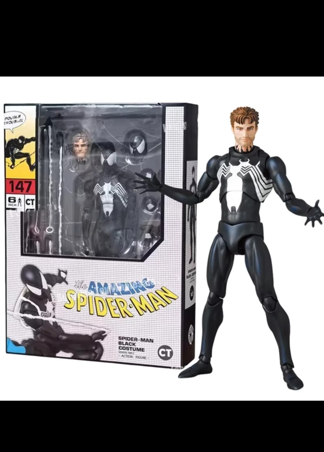 Figurine Venom Spider-Man 1/12 idée cadeau anniversaire fan Marvel 15cm