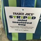 trader joes mini insulated tote bag, Blue Stripes — photo 1