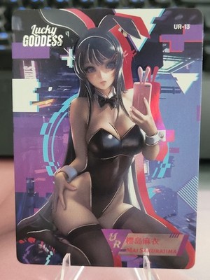 Lucky Goddess 2 Waifu Holo Card Sexy UR-13 Mai Sakurajima