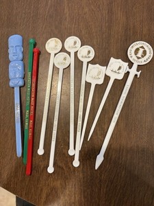 10 Vintage Swizzle, Stir Sticks, Drink Stirrers, Hotels Bar Hawaii, More