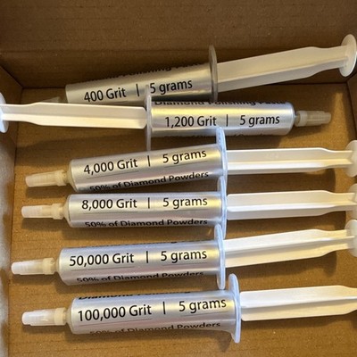 SCOTCHEN Diamond Polishing Paste Syringe set - variety of sizes