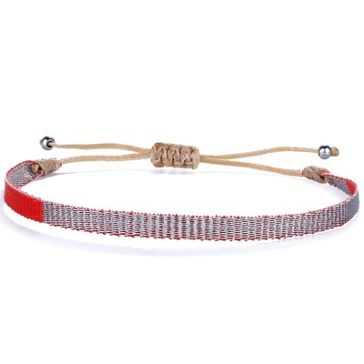 Womens Silk Braided Friendship Bracelets Stacked String Wrap Bracelets Bohemian