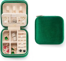 Plush Velvet Travel Jewelry Case, Organizer, Box, Small Case for Women, Earring