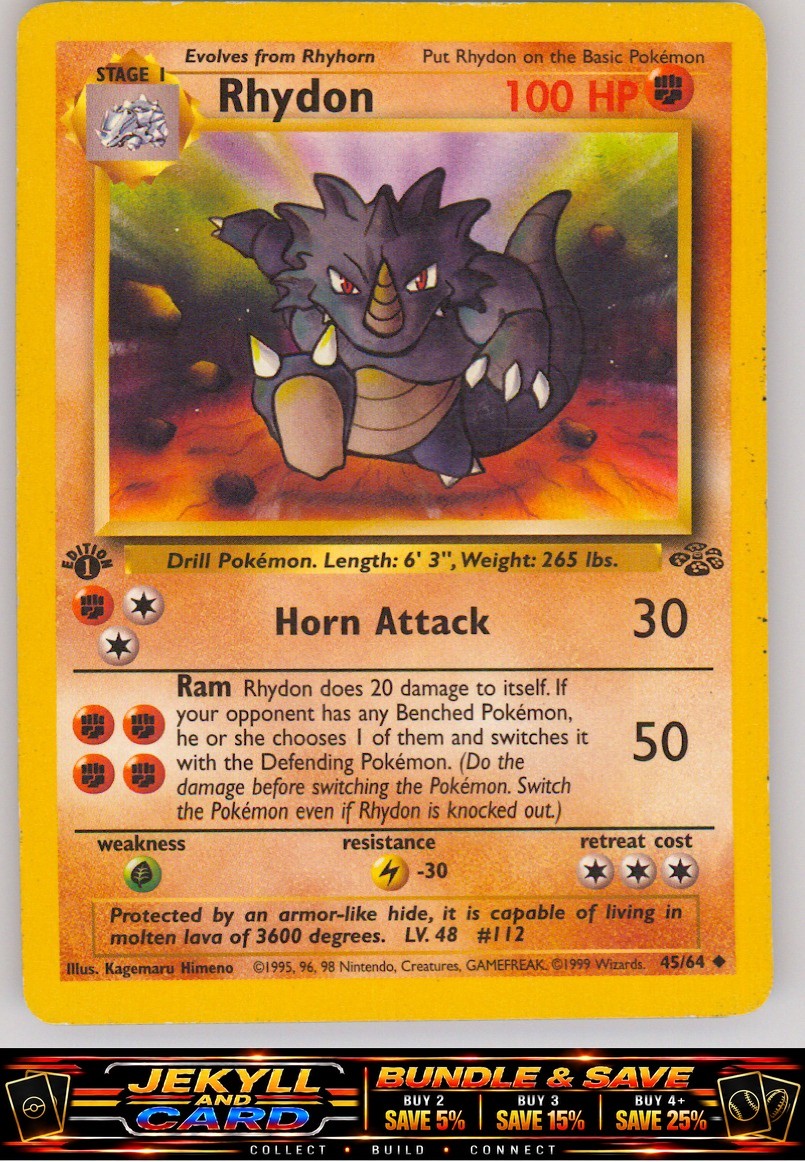 Jungle #45/64 Rhydon - First Edition