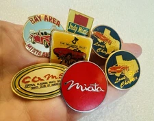 Vintage Mazda Miata Car  Clubs Society State Chapter Pin LOT (7 Pins)