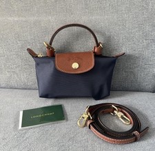 Longchamp Le Pliage Mini Nylon Handbag Navy Blue