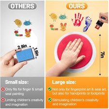 Rainbow Handprint Ink Pads - Safe  Washable - Kids Crafts