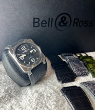 Bell & Ross BR03-92-S (2013) + Box, Papers & 3 bespoke straps