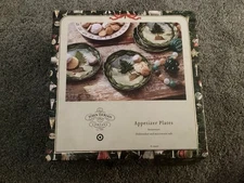 John Derian For Target Appetizer Plates Set Of 4 Christmas Tree Free Shipping