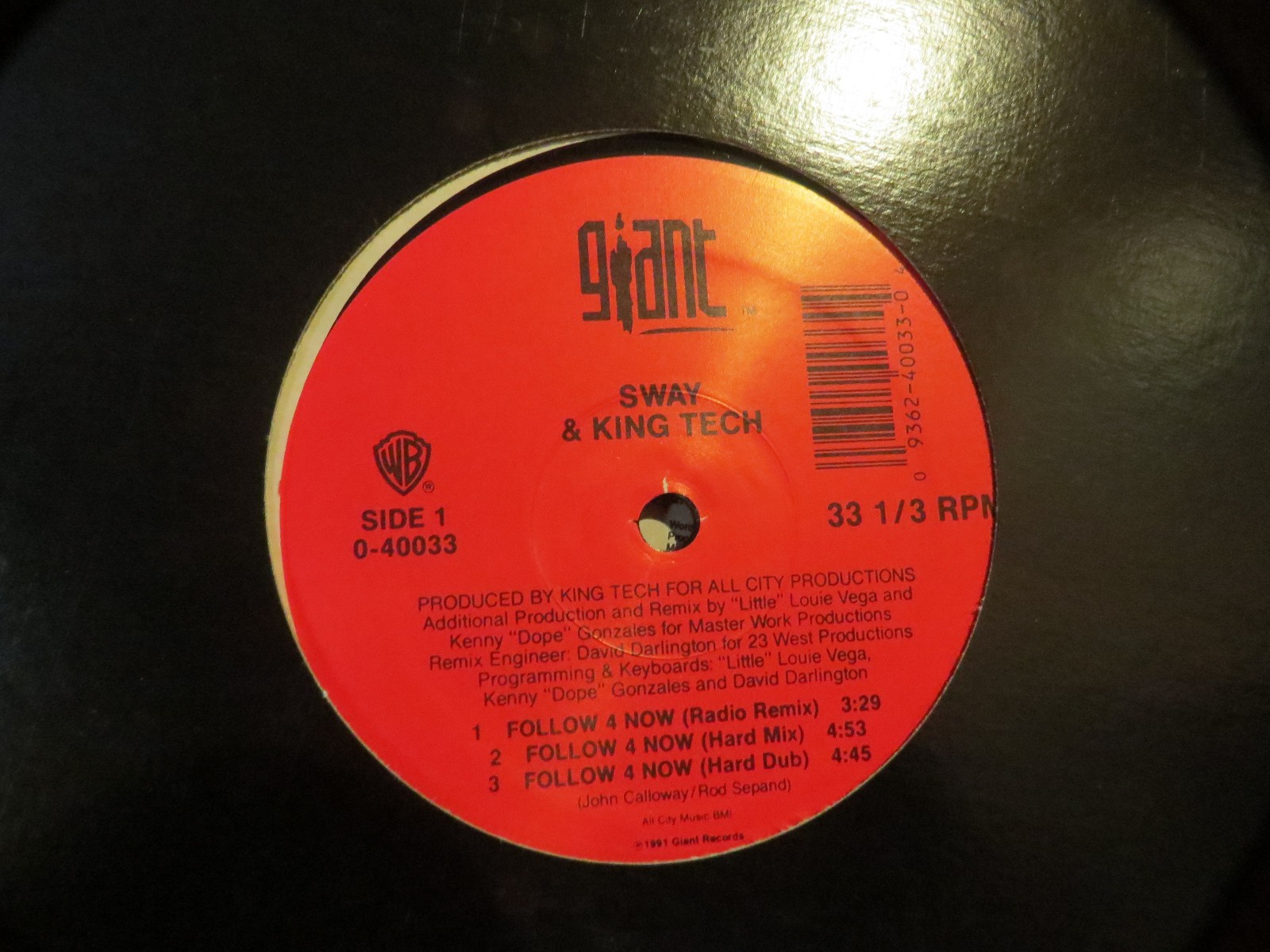 SWING & KING TECH " FOLLOW 4 NOW "   12" MAXI-SINGLE