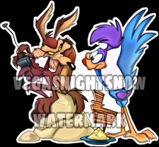 Wile E Coyote 4 Inch Vinyl Sticker Running Road Runner Indoor/Outdoor