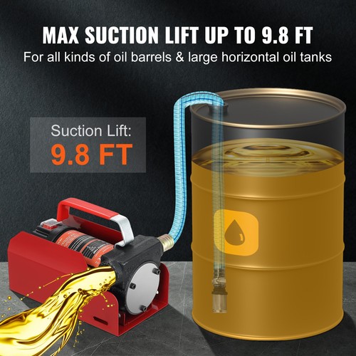 Bomba diésel eléctrica 12V 37,8L/min bomba autocebante fuel oil 180W - Imagen 3 de 12