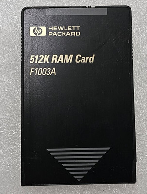 Rare Hewlett Packard HP F1003A 512K RAM Card For Hp 200LX 100LX 95LX Palmtop