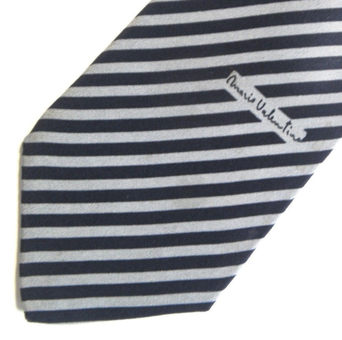 Stripe Silk Narrow Tie(BLACK) ネクタイ Vintage Skinny Black