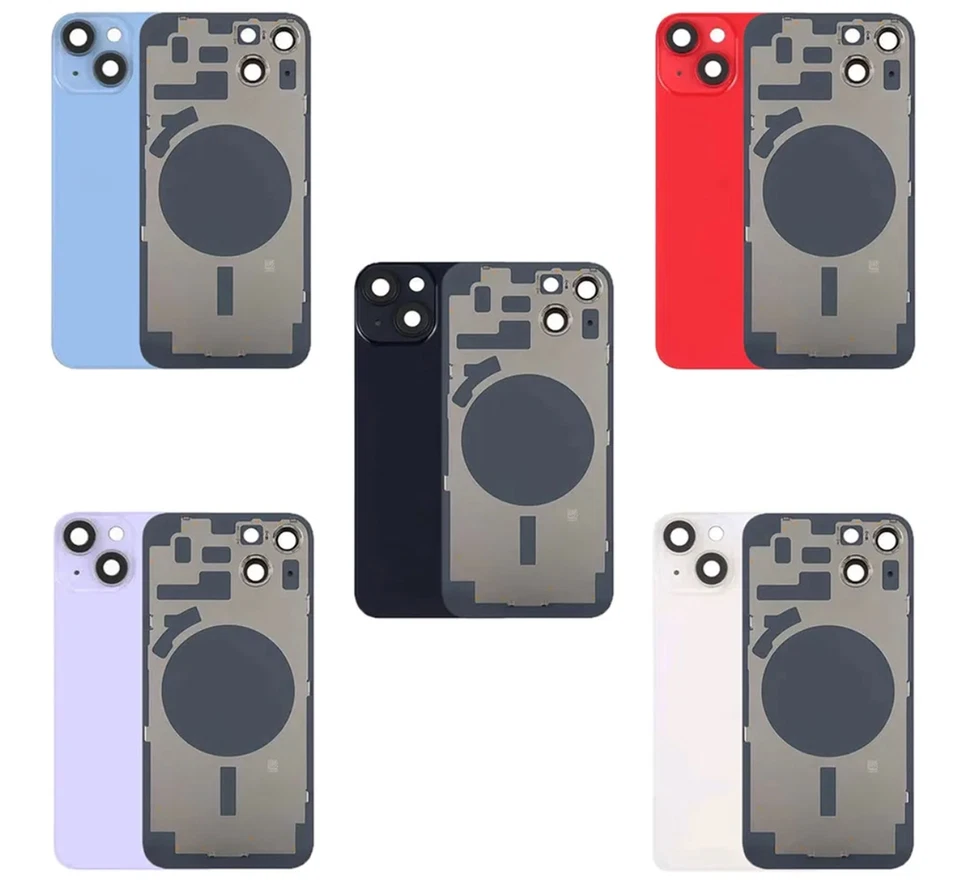 For iPhone14 15 16 16e Pro Back Glass Replacement Big Hole Rear Cover Metal Lot - Image 3 of 4