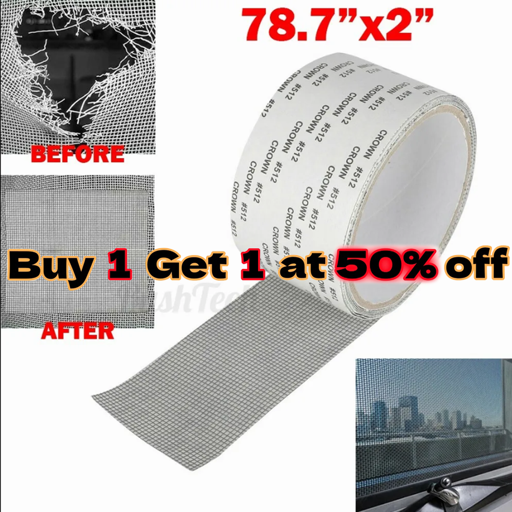 Window Screen Repair Patch Adhesive Repaire Tape Fiberglass Mesh Hole 2
