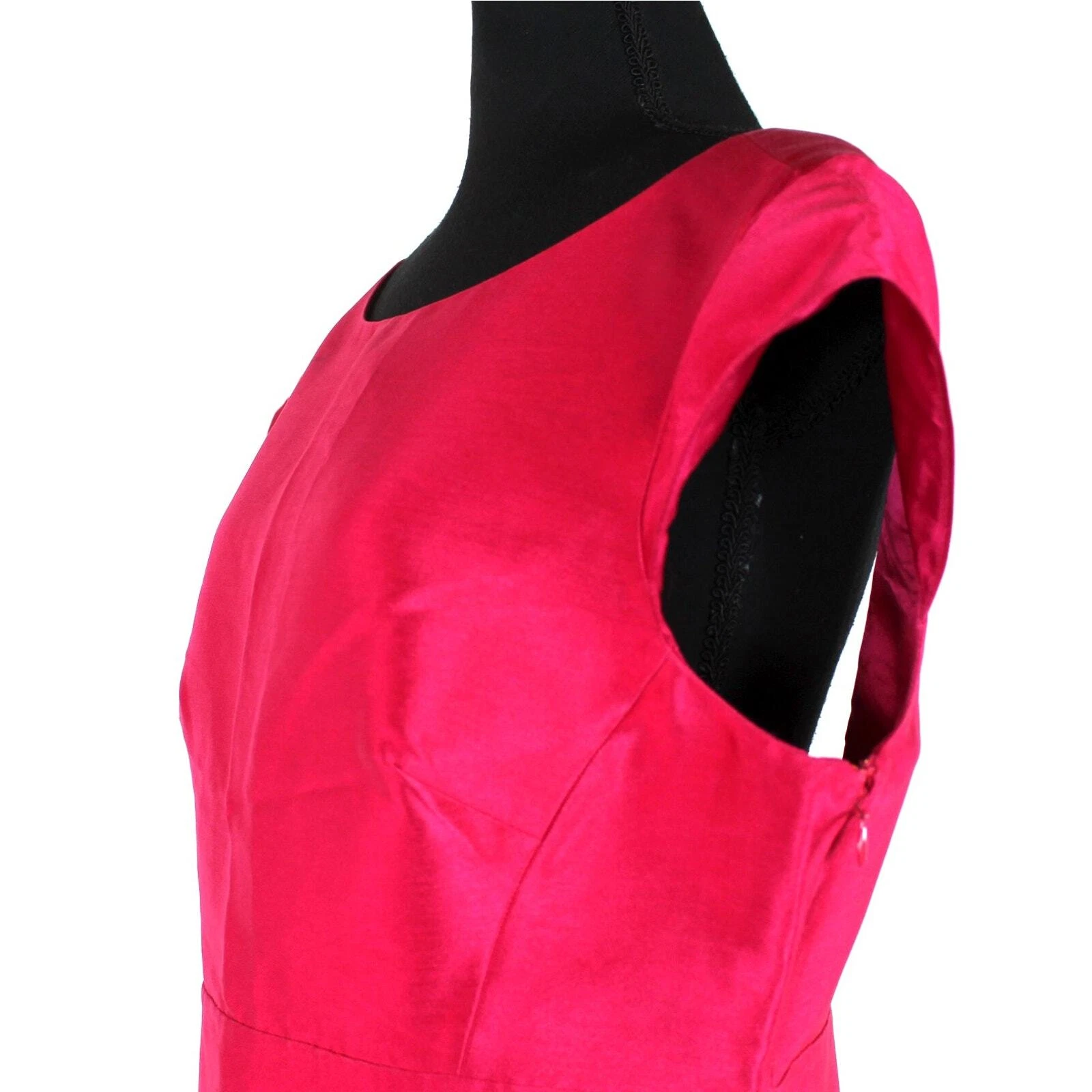 Mini abito Kate Spade in piena fioritura rosa sweetheart senza schienale 14 NUOVO poli seta