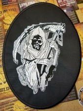 LARGE EMBROIDERED GRIM REAPER BACK PATCH Please Read Ad 