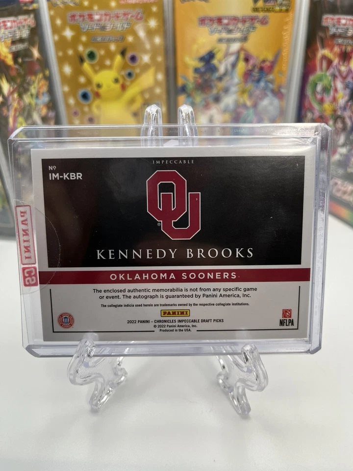 Kennedy Brooks 2022 Chronicles Impeccable Elegance RPA Rookie Patch RC Auto /199 - Image 2 of 2