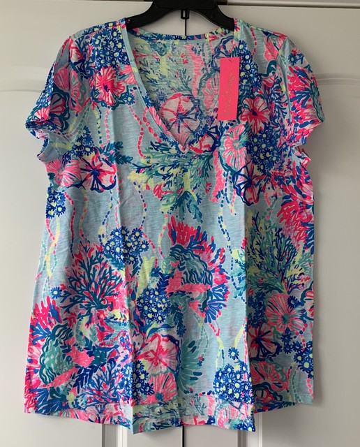 lilly pulitzer etta v neck top