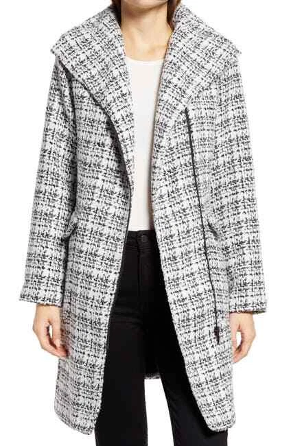 Halogen asymmetrical coat cheap