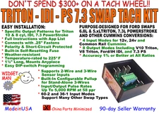 PSTACHio CUMMINS SWAP TACH ADAPTER, 6.8/5.x TRITON, 7.3 POWERSTROKE, Ford/IH IDI