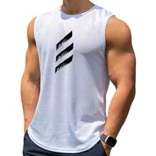 Thin Quick Dry Bodybuilding Tank Top Men Gym Fitness Sleeveless Shirt Male