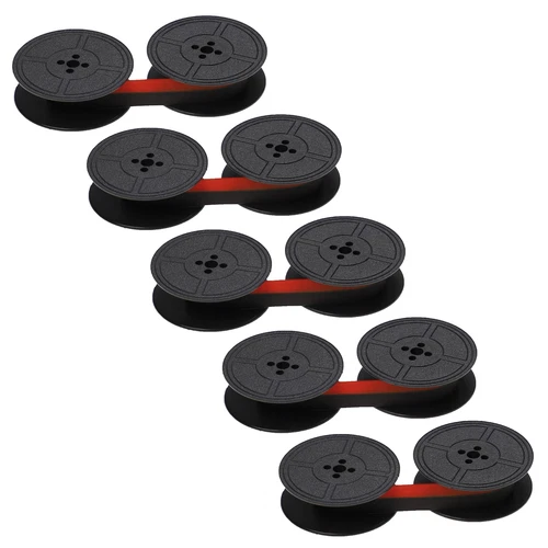 5 Rubans encreur pour Triumph-Adler Dejur DR 4 DES Contessa Deluxe noir-rouge