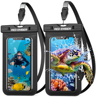 2 Pack Of Waterproof Phone Pouch Underwater Case Cover Universal Dry Bag Mobile