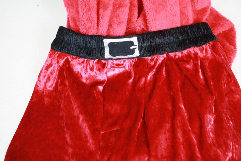 Disfraz de SANTA CLAUS Rojo Largo Completo con Boxers Cinturón Bastón de Caramelo Emblema Foto 3 de 4