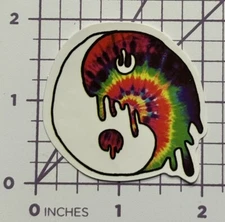 Yin Yang Dripping Rainbow - Vinyl Decal Sticker Bomb Peace Love Trippy Hippie