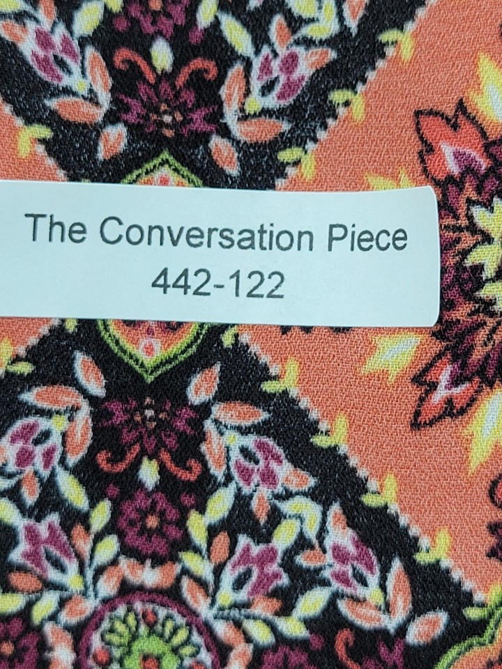 Fig and Flower Top Womens Plus 1X Colorful Scarf Print Long Sleeve Boho