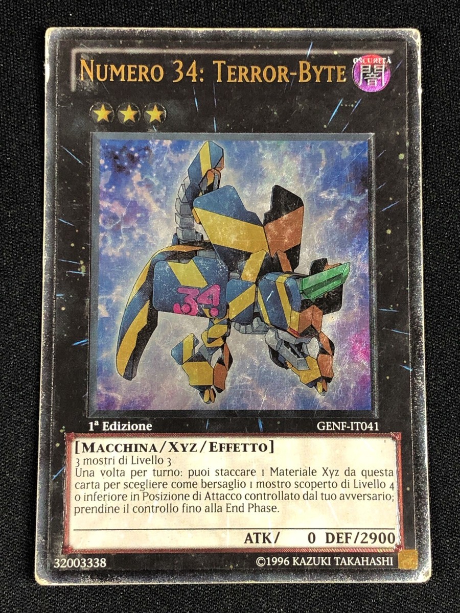 YUGIOH NUMBER 34: TERROR-BYTE GENF-EN041 1ST ULTIMATE PLAY/ EDGE