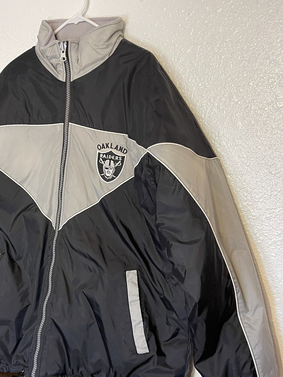ウォームアップウェア 90s NFL raiders jacket RAIDERS Vintage 90s Logo 7 NFL Football Zip Up Puffer Parka