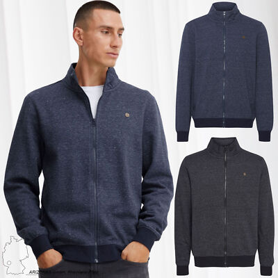 Herren BLEND Warme Strickjacke Stehkragen Full Zip Sweatshirt Cardigan