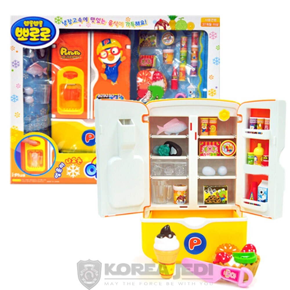 Pororo Baby Refrigerator with Ice Slot Toy Kitchen Pretend Play