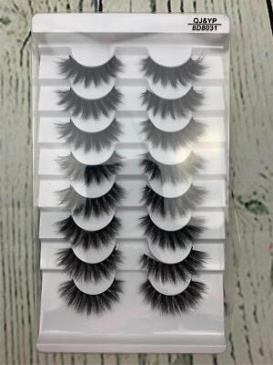 False Eyelashes Fluffy Russian Strip Lashes Pack Wispy 3D Faux Mink Lashes Criss