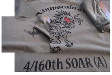 160th NIGHT STALKERS SOAR CHUPACABRA T-Shirt XL Military Ultra TAN USA