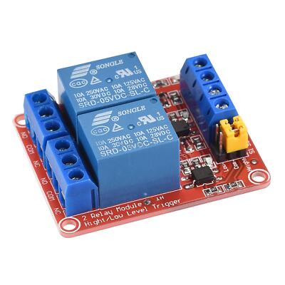Relay Module 2 Channel 5V High Low Level Trigger Module Red Relay Module Board